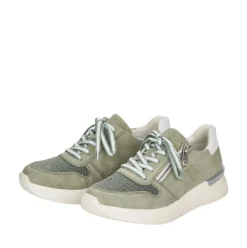 Rieker Antistress Damen Sneaker Reißverschluss Wechselfußbett grün S12  N4730-52