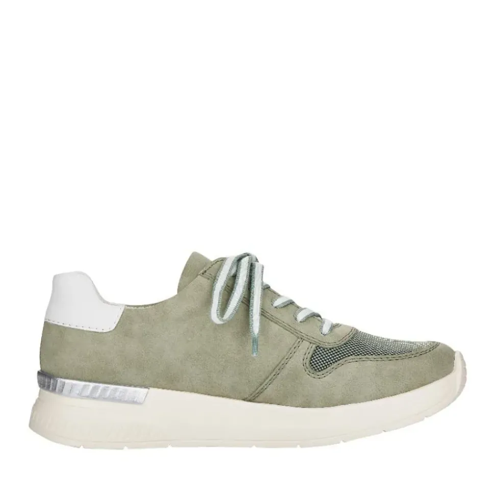 Rieker Antistress Damen Sneaker Reißverschluss Wechselfußbett grün S12 N4730-52