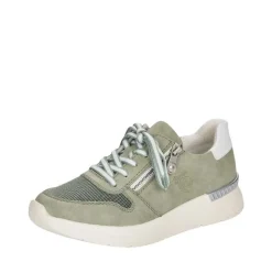 Rieker Antistress Damen Sneaker Reißverschluss Wechselfußbett grün S12 N4730-52