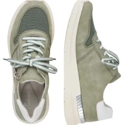 Rieker Antistress Damen Sneaker Reißverschluss Wechselfußbett grün S12 N4730-52