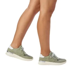 Rieker Antistress Damen Sneaker Reißverschluss Wechselfußbett grün S12 N4730-52