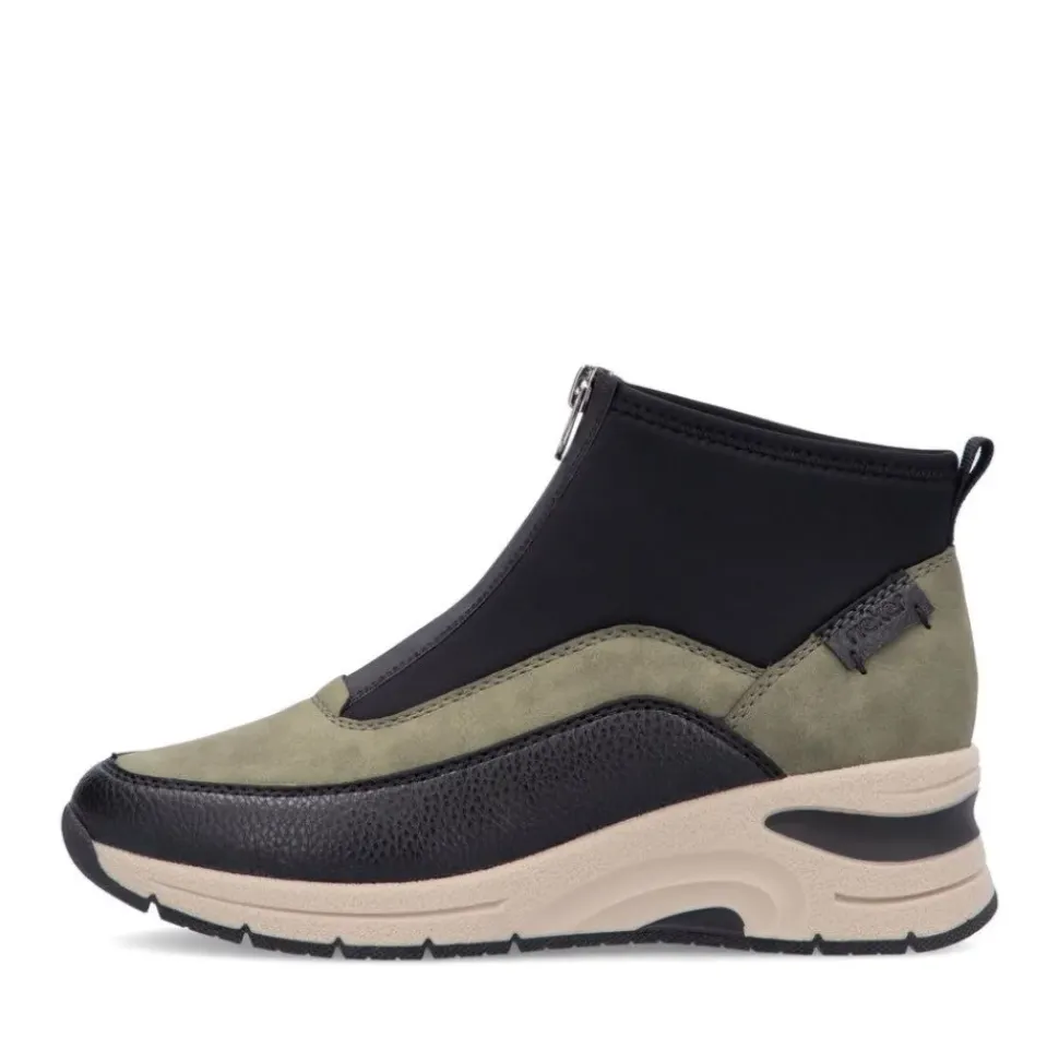 Rieker Antistress Damen Stiefelette Keilabsatz grün S24 N9362-54