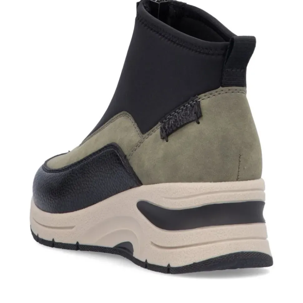 Rieker Antistress Damen Stiefelette Keilabsatz grün S24 N9362-54