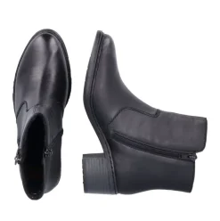 Rieker Antistress Damen Stiefelette Leder komfortweite schwarz S23  70150-00
