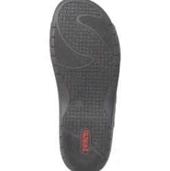 Rieker Antistress Herren Pantolette Klettverschluss Leder braun S12  25592-25