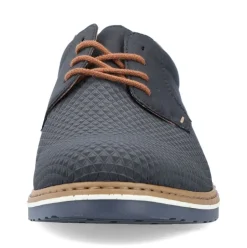 Rieker Antistress Herren Schnürschuh Extraweite grafisches Muster blau S13  16504-16