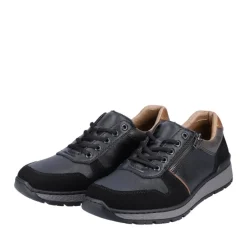 Rieker Antistress Herren Schnürhalbschuh Sneaker Wechselfußbett schwarz S22 B9050-00