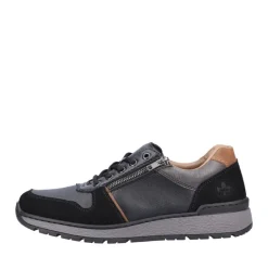 Rieker Antistress Herren Schnürhalbschuh Sneaker Wechselfußbett schwarz S22 B9050-00