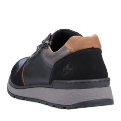 Rieker Antistress Herren Schnürhalbschuh Sneaker Wechselfußbett schwarz S22 B9050-00