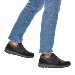 Rieker Antistress Herren Schnürhalbschuh Sneaker Wechselfußbett schwarz S22 B9050-00