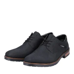Rieker Antistress Herren Schnürschuh klassisch strukturiertes Obermaterial schwarz S22 14614-00