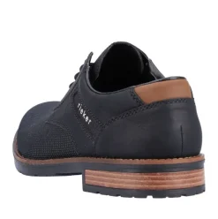 Rieker Antistress Herren Schnürschuh klassisch strukturiertes Obermaterial schwarz S22 14614-00