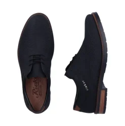 Rieker Antistress Herren Schnürschuh klassisch strukturiertes Obermaterial schwarz S22 14614-00