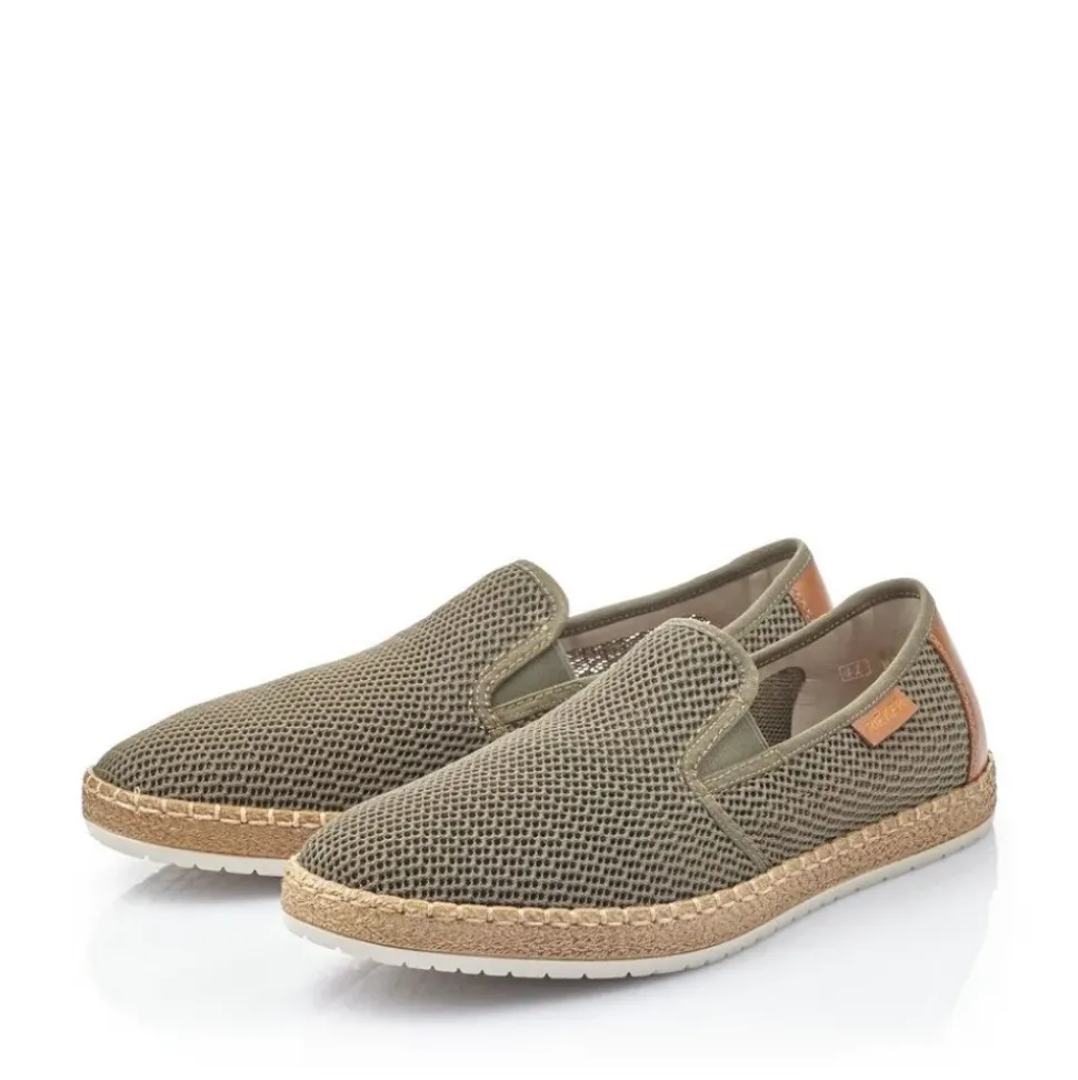 Rieker Antistress Herren Slipper Textil grün S13 B5276-54