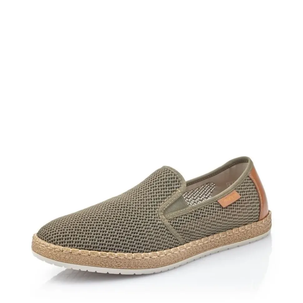 Rieker Antistress Herren Slipper Textil grün S13 B5276-54