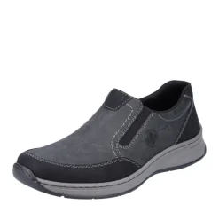 Rieker Antistress Herren Slipper Schlupfschuh Extraweite Wechselfußbett schwarz S23 14362-00