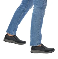 Rieker Antistress Herren Slipper Schlupfschuh Extraweite Wechselfußbett schwarz S23 14362-00