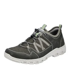 Rieker Antistress Herren Slipper Schlupfschuh Schnellschnürung Wechselfußbett grün S12 14555-54