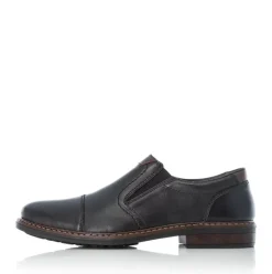 Rieker Antistress Herren Slipper Leder klassisch schwarz S13 17659-00