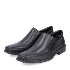 Rieker Antistress Herren Slipper elegant Leder Extraweite- H schwarz S13 B0873-00