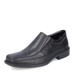 Rieker Antistress Herren Slipper elegant Leder Extraweite- H schwarz S13 B0873-00