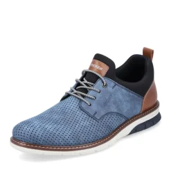 Rieker Antistress Herren Slipper Lochmuster blau S13 14450-14
