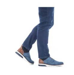 Rieker Antistress Herren Slipper Lochmuster blau S13 14450-14