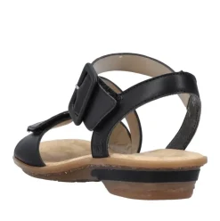 Rieker Antistress Sandalette Riemchen Klettverschluss schwarz S12 63460-00