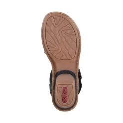 Rieker Antistress Sandalette Riemchen Klettverschluss schwarz S12 63460-00