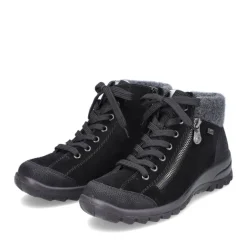 Rieker Antistress Schnürschuh  Rauleder RiekerTEX- Membran schwarz S21 L7132-01