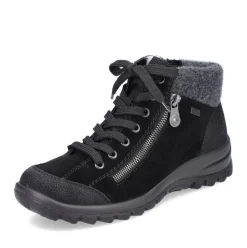 Rieker Antistress Schnürschuh  Rauleder RiekerTEX- Membran schwarz S21 L7132-01