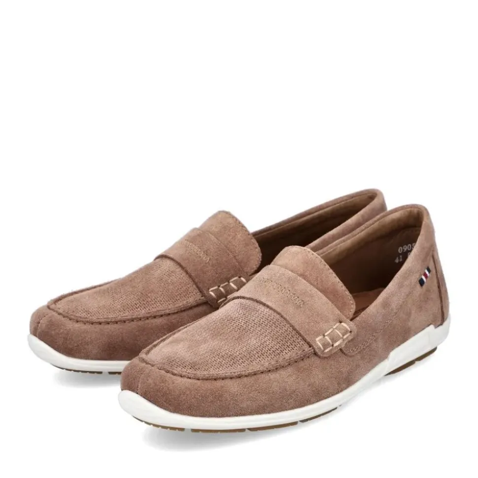Rieker Antistress Slipper Rauleder beige S13 09050-64