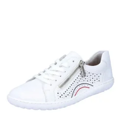 Rieker Antistress Sneaker Leder Lochmuster weiß S12 52824-80