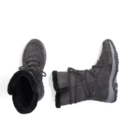 Rieker Damen Biker- Boots Schnürboots TEX- Membran Warmfutter Zierkordel blau S23 Z9124-12