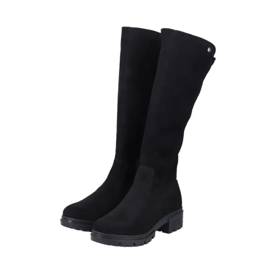 Rieker Damen Hochschaftstiefel mit Warmfutter in schwarz S23 76890-00