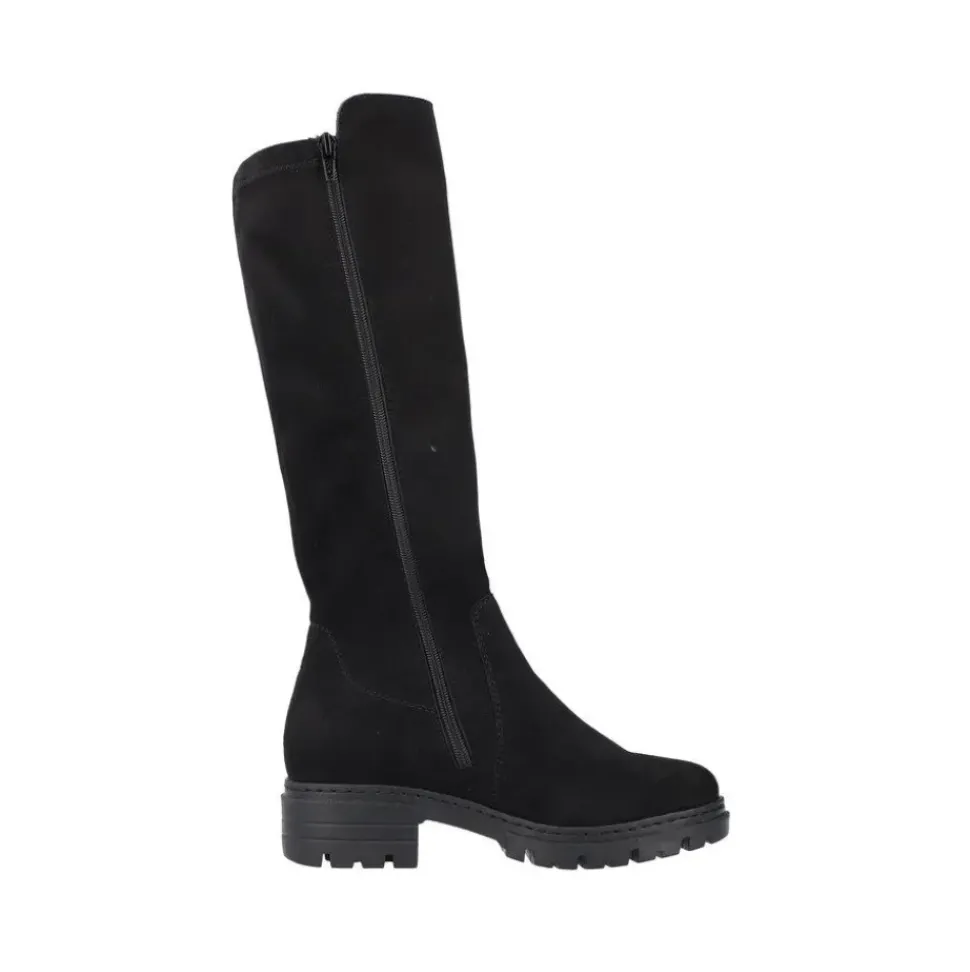 Rieker Damen Hochschaftstiefel mit Warmfutter in schwarz S23 76890-00