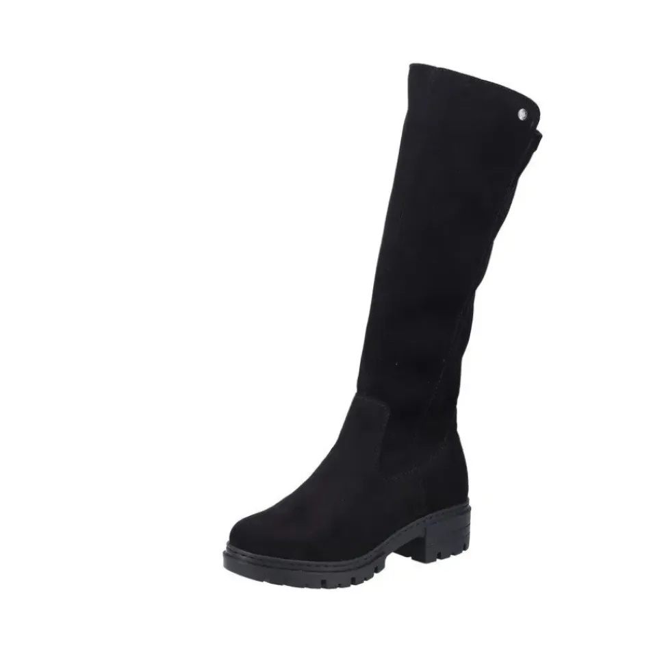 Rieker Damen Hochschaftstiefel mit Warmfutter in schwarz S23 76890-00