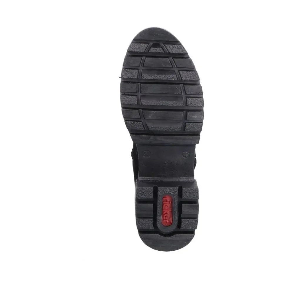 Rieker Damen Hochschaftstiefel mit Warmfutter in schwarz S23 76890-00