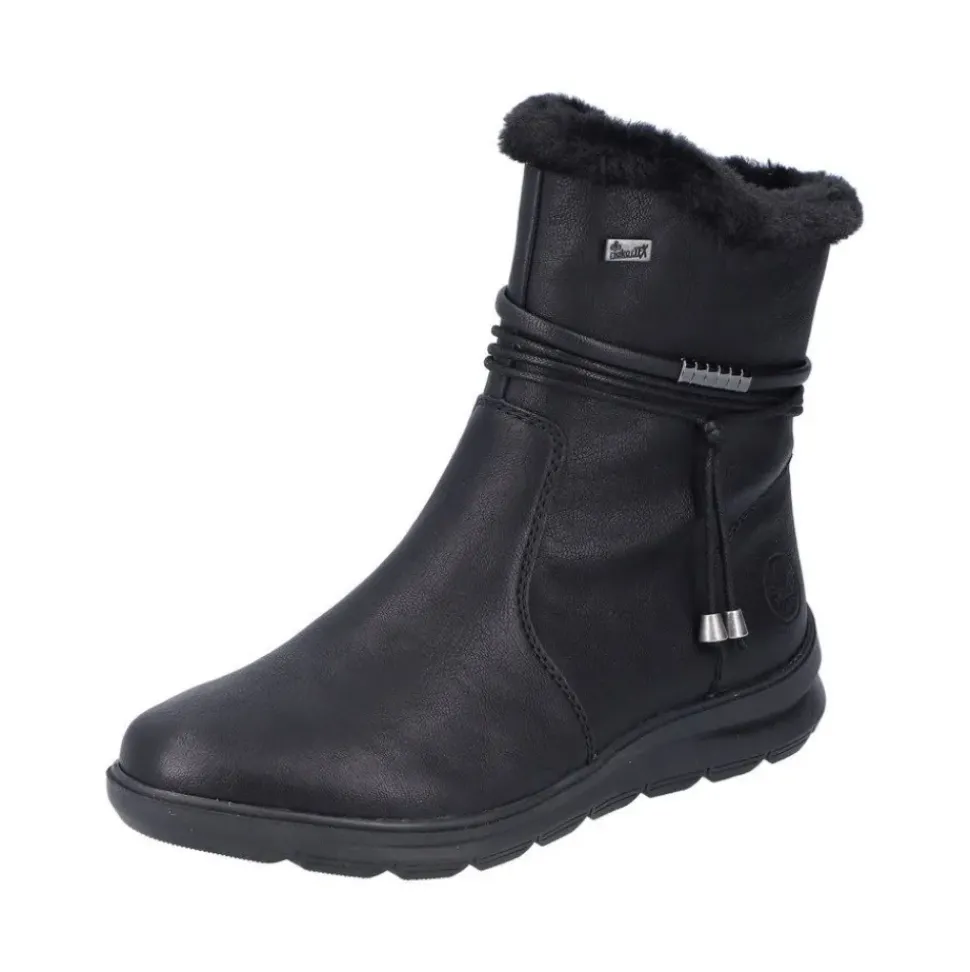 Rieker Damen Kurzstiefel Wechselfußbett, TEX-Membran schwarz S23 Z0070-00