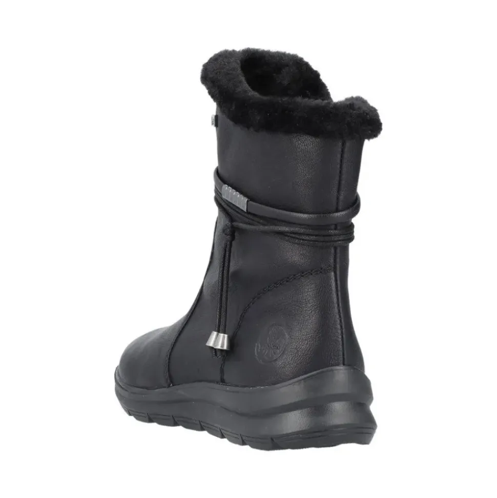 Rieker Damen Kurzstiefel Wechselfußbett, TEX-Membran schwarz S23 Z0070-00