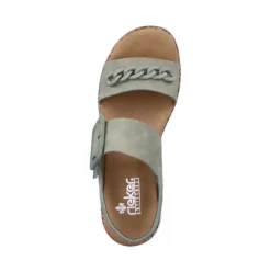 Rieker Damen Riemchensandalen mintgrün Keilabsatz S13 V2350-52