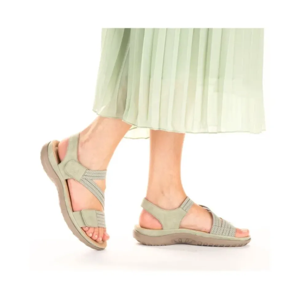Rieker Damen Riemchensandalen mintgrün S13 64870-52