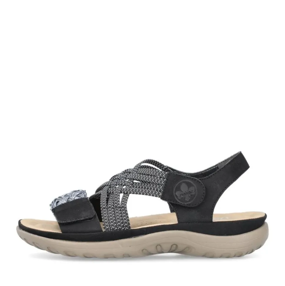 Rieker Damen Riemchensandalen nachtschwarz S13 64889-00