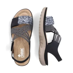 Rieker Damen Riemchensandalen nachtschwarz S13 64889-00