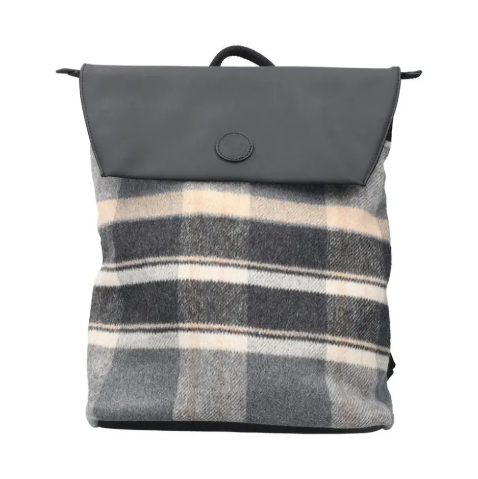 Rieker Damen Rucksack mit Magnetverschluss in schwarz-beige S23 H1391-93
