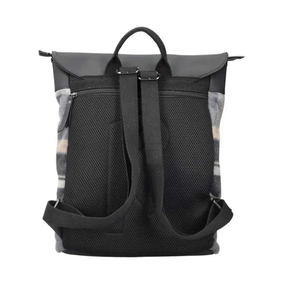 Rieker Damen Rucksack mit Magnetverschluss in schwarz-beige S23 H1391-93