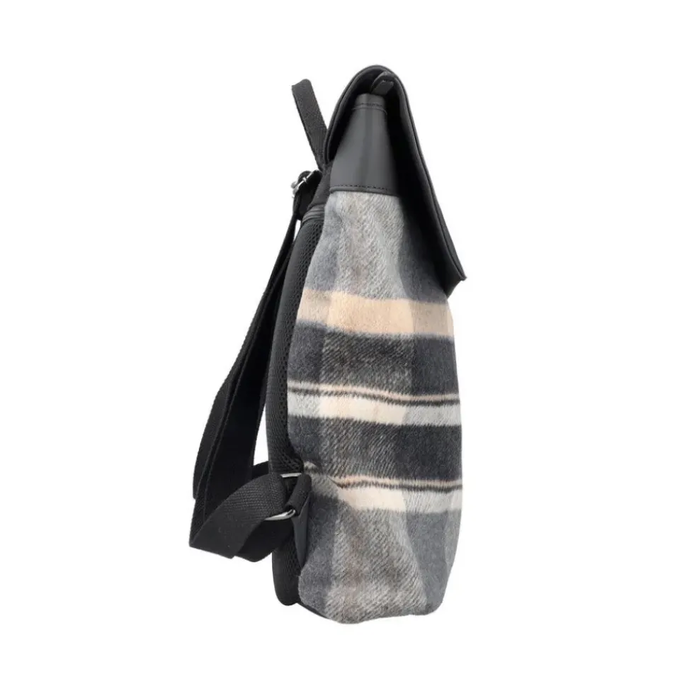 Rieker Damen Rucksack mit Magnetverschluss in schwarz-beige S23 H1391-93