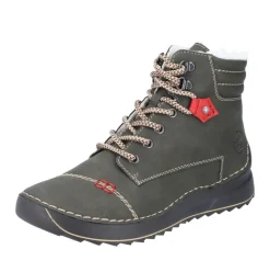 Rieker Damen Schnürboots Schnürstiefel Warmfutter grün S23 51545-54