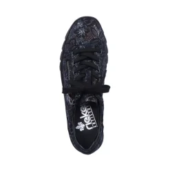 Rieker Damen Schnürschuhe schwarz-metallic S23 N3302-90