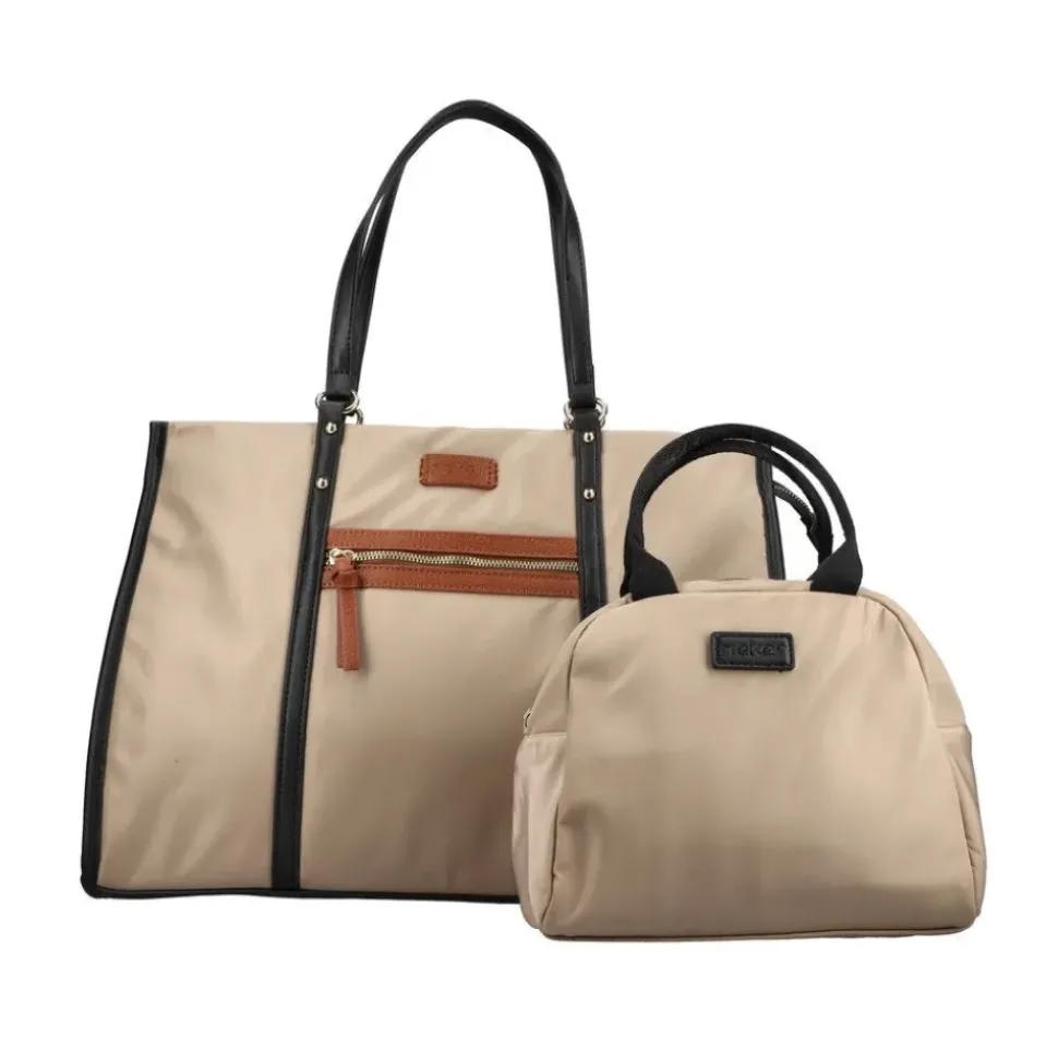 Rieker Damen Shopper mit kleiner Tasche beige S23 H1542-62